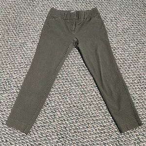 New York & Company Green and Black Polka Dotted Cropped Pants